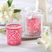 Suporte de Vela Rosa Pink