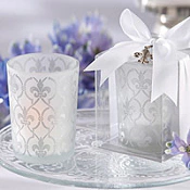 Suporte de Vela Fosco Flor- de -lis