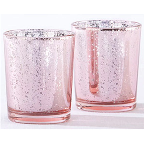 Suporte de Vela Rosa 4 Unid.