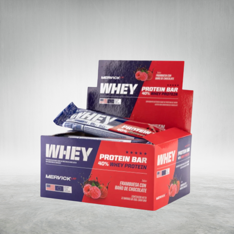 Barra Whey Protein 65gr (caja 12 unid) Mervick Lab - comprar online