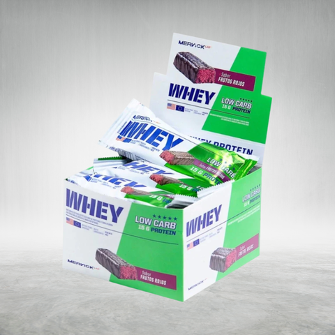Barra Whey Low Carb 46gr (caja 12 unid) Mervick Lab - comprar online