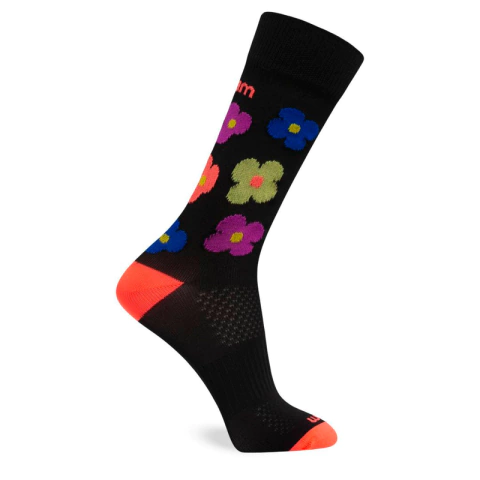 MEIA RIKAM PERFORMANCE FEMININA CANO MÉDIO FLORES