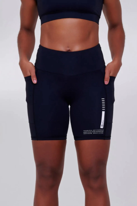 BERMUDA SIGNATURE SAMBA 18CM PRETO