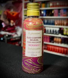 ÓLEO CORPORAL PARA BANHO E MASSAGEM BEIJÁVEL SABOR MORANGO - comprar online