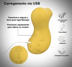 SUGADOR PATO 7 MODOS DE PULSAÇÃO RECARREGÁVEL - DELÍRIUS SEXSHOP