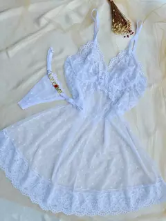CAMISOLA TULE V + CALCINHA PERSONALIZADA na internet