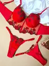 CONJUNTO PERSONALIZÁVEL CROPED COM BOJO VERMELHO COM ROSAS VERMELHA