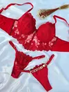 CONJUNTO PERSONALIZÁVEL PÉTALA COM BOJO - VERMELHO (P) - comprar online