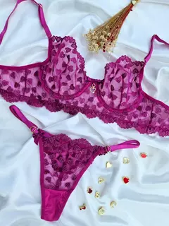 CONJUNTO PERSONALIZÁVEL LULU TULE CORAÇÃO SEM BOJO ODALISCA (P) - loja online