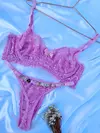 CONJUNTO PERSONALIZÁVEL BASIC RENDA SEM BOJO ROSA (GG)