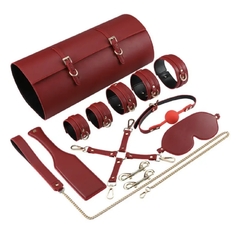 KIT BONDAGE SADOMASOQUISTA 13 PEÇAS COM BOLSA
