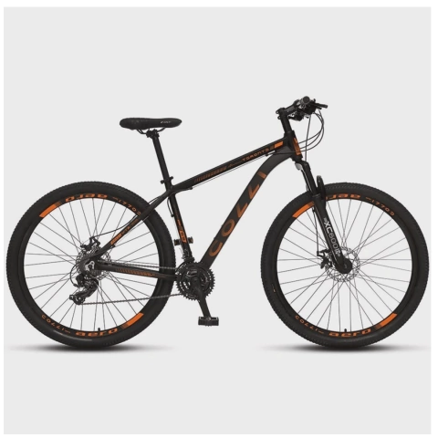 BICICLETA COLLI TORONTO A.29 PRETO FOSCO/LARANJA NEON 652-72D
