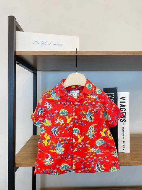 Camisa Ralph Lauren Estampada com Tema Marinho NOVA