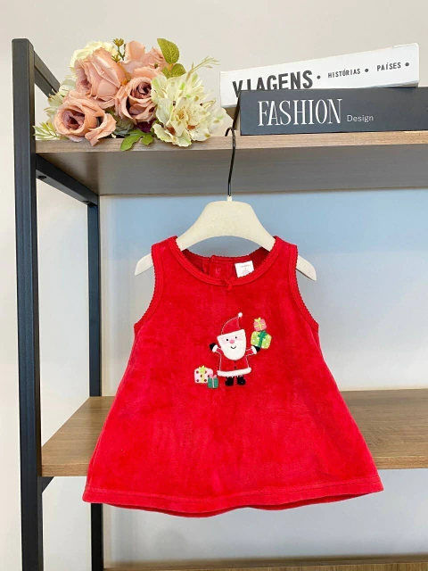 Vestido com Bordado de Papai Noel - Carter's