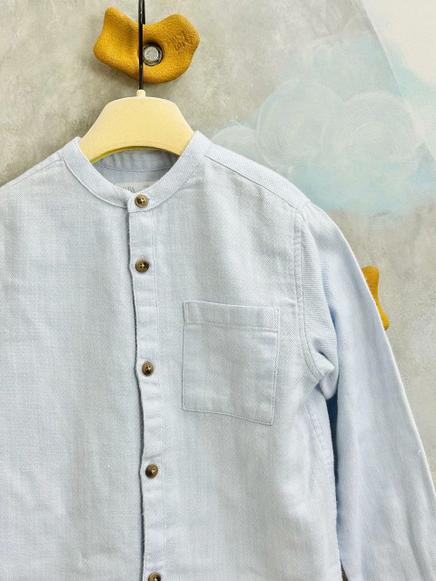 Camisa de Manga Longa em Sarja- Zara