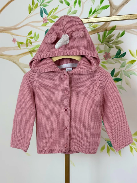 Cardigã de Tricô com Capuz Elefantinho – Carters