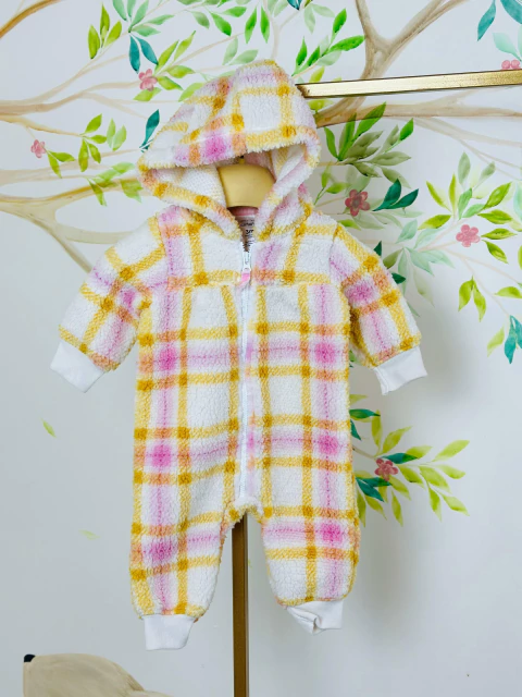 Macacão Peluciado com Capuz Carter’s – Xadrez