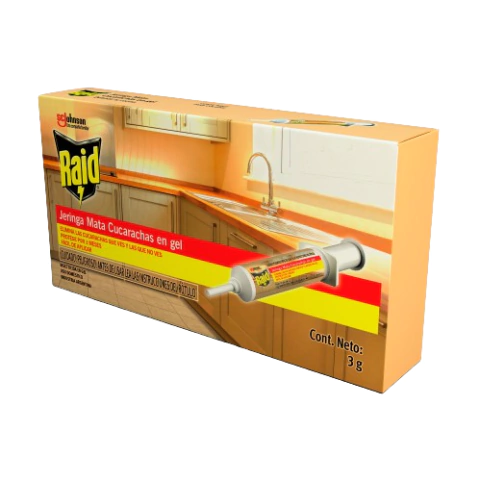 RAID JERINGA MATA CUCARACHAS EN GEL X 6 UNIDADES