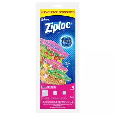 BOLSA ZIPLOC MULTIPACK 9 UNIDADES - comprar online