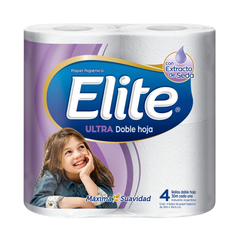 ELITE PAPEL HIGIÉNICO ULTRA SOFT 30MT X 4 UNIDADES