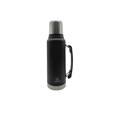 CUSTER - TERMO 1LT NEGRO C/ TAPON CEBADOR