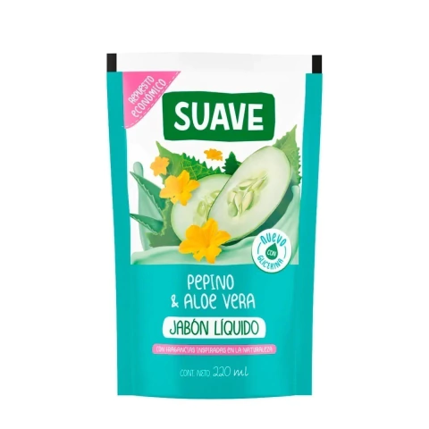 SUAVE JABÓN LIQUIDO PEPINO Y ALOE VERA 220 ML