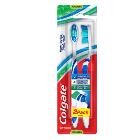 COLGATE CEP TRIPLE ACCION 2X1 MEDIANO