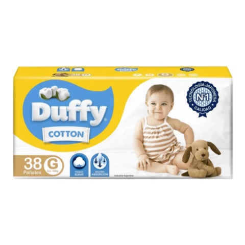 PAÑAL BEBE DUFFY COTTON G X 32UN