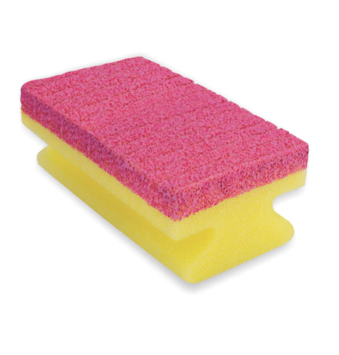 ESPONJA FIBRA FUCSIA NO RAYA CON SALVAUÑAS