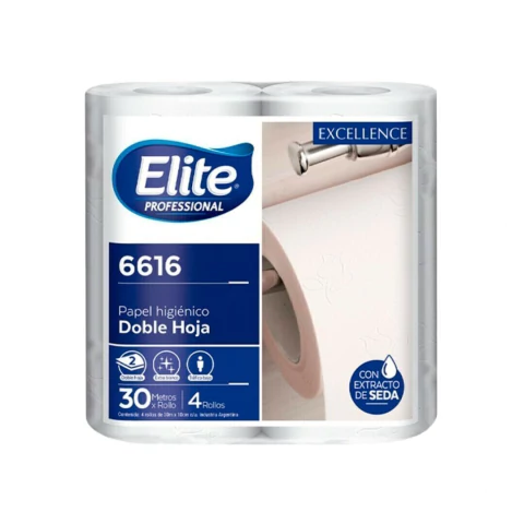 PAPEL HIGIÉNICO DOBLE HOJA 30MT X 4 UNIDADES / 6616