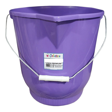 BALDE REFORZADO 17 LTS. VIOLETA MAN. METAL.LINEA PREMIUN