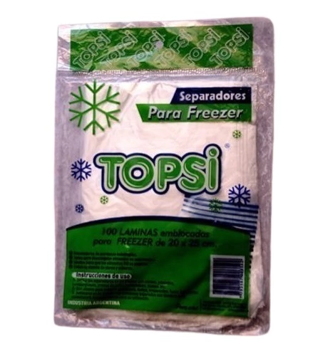 SEPARADOR P/FREEZER TOPSI 20X25 X100UN