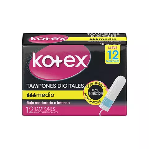 KOTEX TAMPONES MEDIO DIG X 12 UN - comprar online