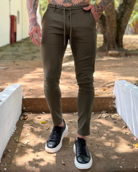 Calça Linho Verde Alfaiataria – Kawipii - comprar online