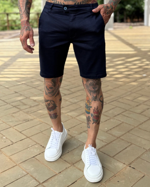 Bermuda Alfaiataria Azul Noite – True Hero - comprar online