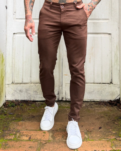 Calça Alfaiataria Marrom - Finaart
