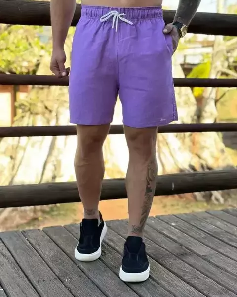 Shorts Linho Lilás – Beach