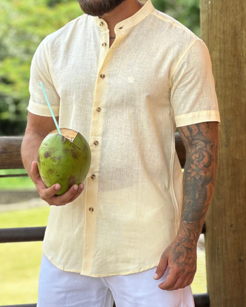 Camisa Gola Padre Amarela Manga Curta – FB Exclusive