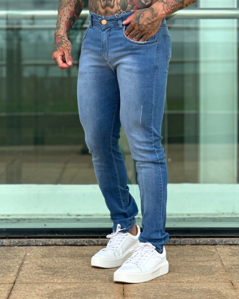 Calça Jeans Confort Azul Clara Lisa – PRS