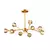 Lustre Dourado Moderno Cristal Com 12 Globos G9 Lapidados