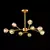 Lustre Dourado Moderno Cristal Com 12 Globos G9 Lapidados - loja online