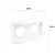 Spot Embutir Mr16 Duplo Quadrado Branco Recuado Dicroica Gu10 - Lummier LED 