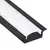 Perfil de Led Embutir em Preto com Difusor 24mmx7mm 2Metros na internet