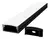 Perfil de Led Sobrepor em Preto com Difusor 17mm x 7mm 2Metros
