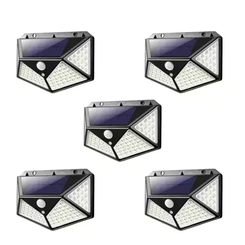 Kit C/5 Arandela 9w Solar 100lds