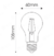 Lampada LED Filamento Retro A60 4W 2200K E27 - comprar online