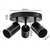 Spot LED Sobrepor Direcionavel Para gu10 S/Lampada Triplo Redondo Preto e Branco Embuled - comprar online