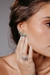 Brinco ear cuff esmeralda fusion oval com zircônia cristal