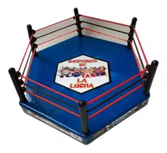 Ring de Juguete con 4 Luchadores Cabezones (Azul) - comprar en línea