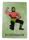 Cartel Metálico El Luchador